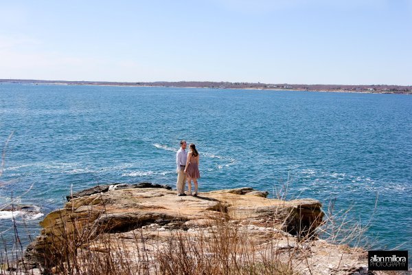 Beavertail Lighthouse Jamestown, RI Engagement Session by Allan Millora Photography