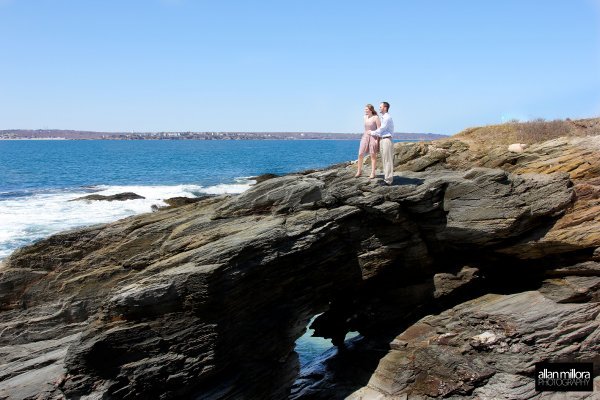 Beavertail Lighthouse Jamestown, RI Engagement Session by Allan Millora Photography