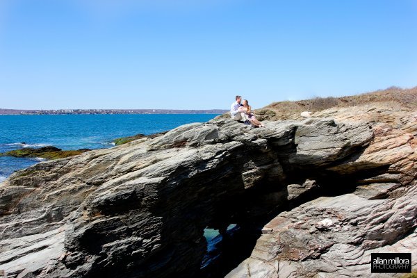 Beavertail Lighthouse Jamestown, RI Engagement Session by Allan Millora Photography